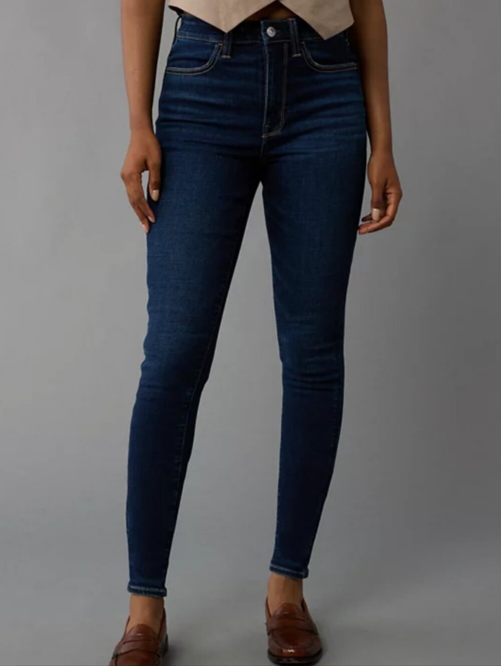 AEO Dark Wash High Rose Jegging